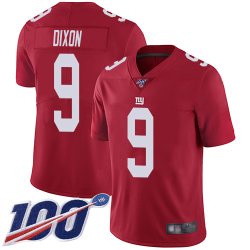 Men New York Giants #9 Riley Dixon Red Limited Red Inverted Legend 100th Season Football NFL Jersey->new york giants->NFL Jersey